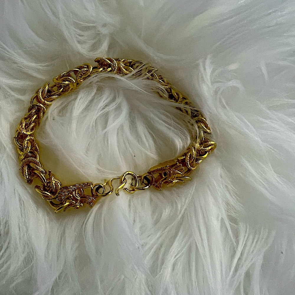 Byzantine wealth double dragonhead bracelet